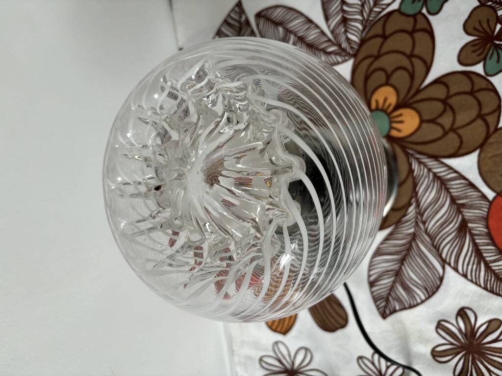 Mushroom lamp chrome murano snaidero italy spage-age 1970