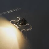 Magnificent adjustable italian Mid Century Modern brass wall sconce