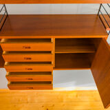 Teak Modular Wall Shelf by Nils Strinning for String, 1960s