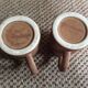 Series of 2 sandstone mugs