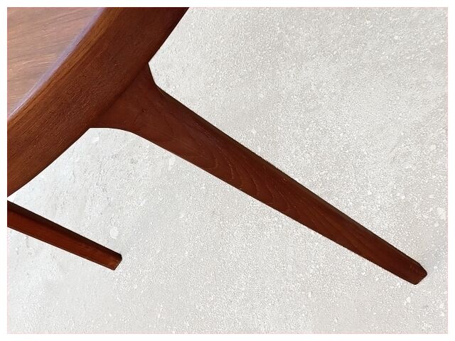 Danish round table by Oluf Th. Larsen Scandinavian teak vintage 1960