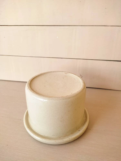 Vintage stoneware pot "La Ménagère".