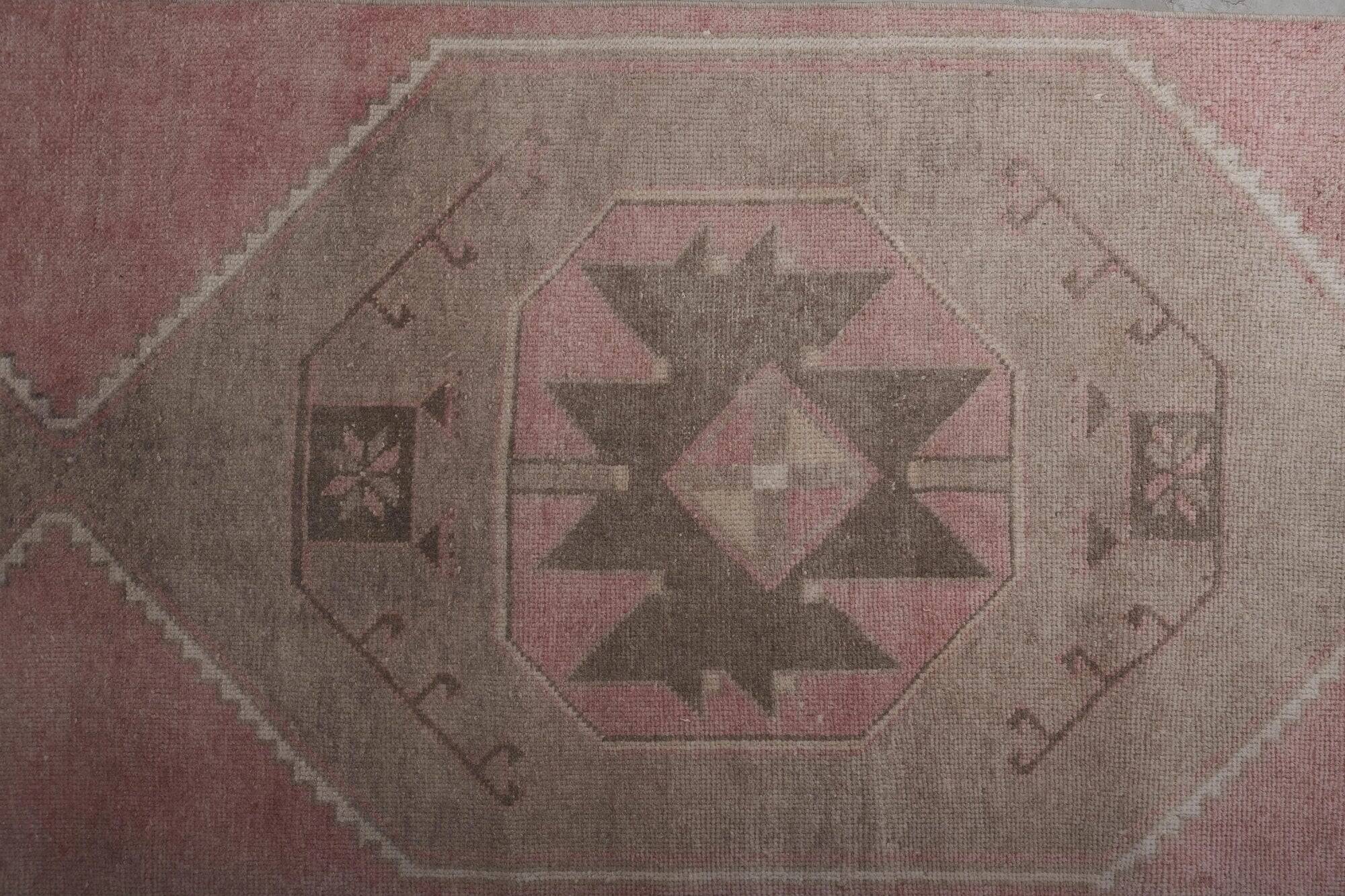 Tapis de couloir turc vintage 87x846 cm