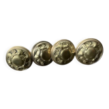 set of 4 antique brass furniture handles/buttons