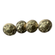 set of 4 antique brass furniture handles/buttons