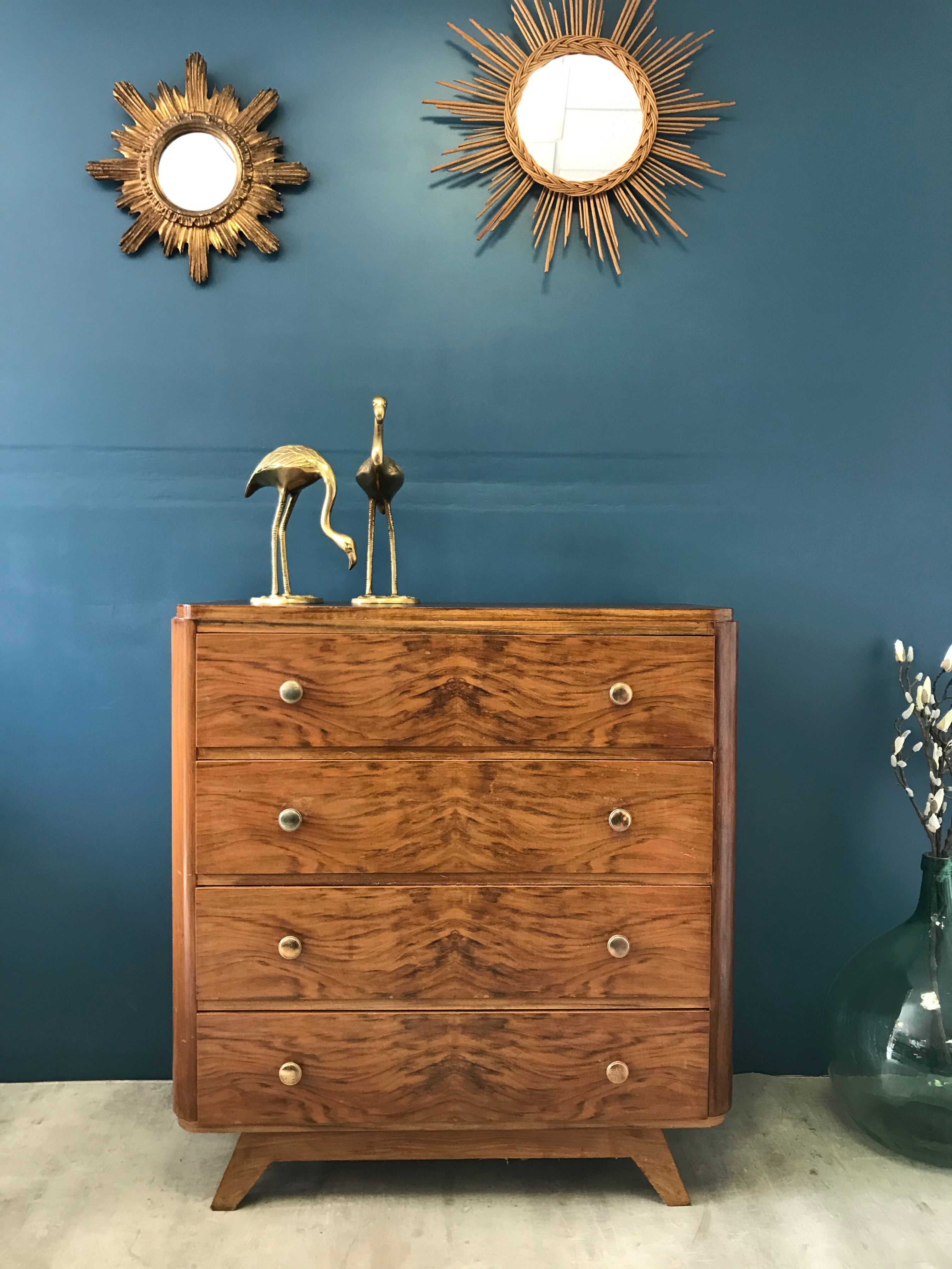 Vintage dresser with compass feet