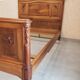 Vintage old walnut bed carved late nineteenth century