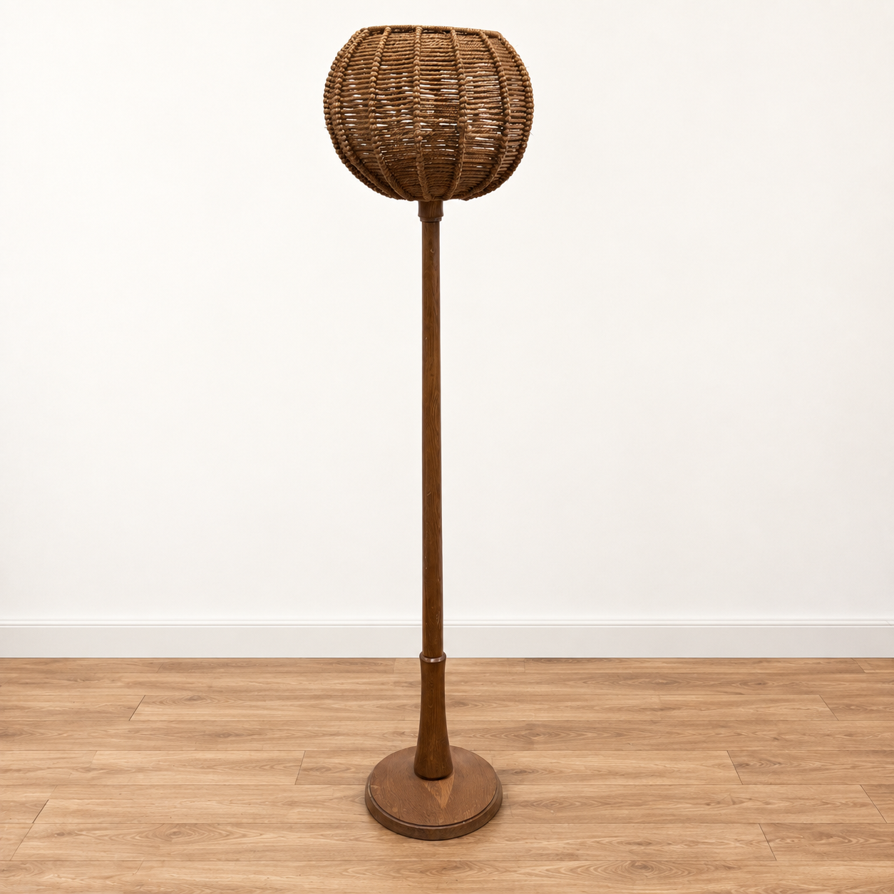 Oak floor lamp
