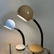 Lampe de bureau Eyeball blanche années 70