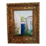 Tableau huile sur panneau.