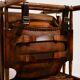 Hungarian calf leather lounge chair