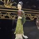 Vintage Chinese black lacquer cabinet soapstone, mother-of-pearl bohemia