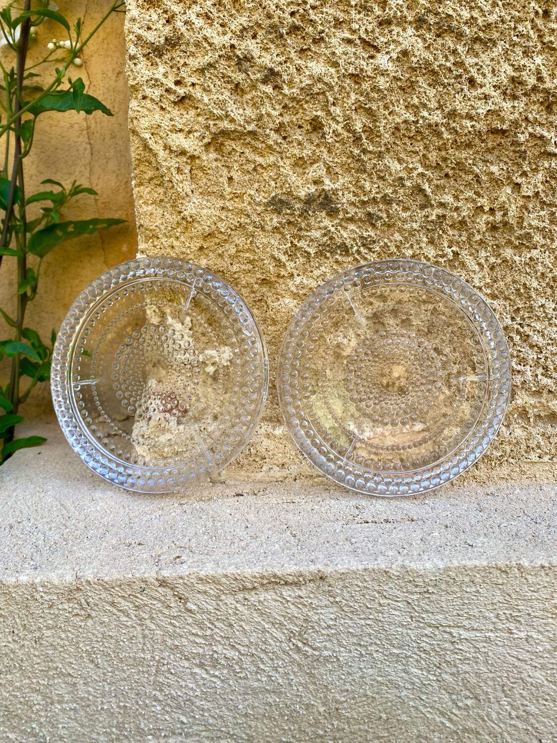 2 glass bottle coasters