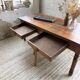 Table de ferme ou table de drapier noyer massif 1900