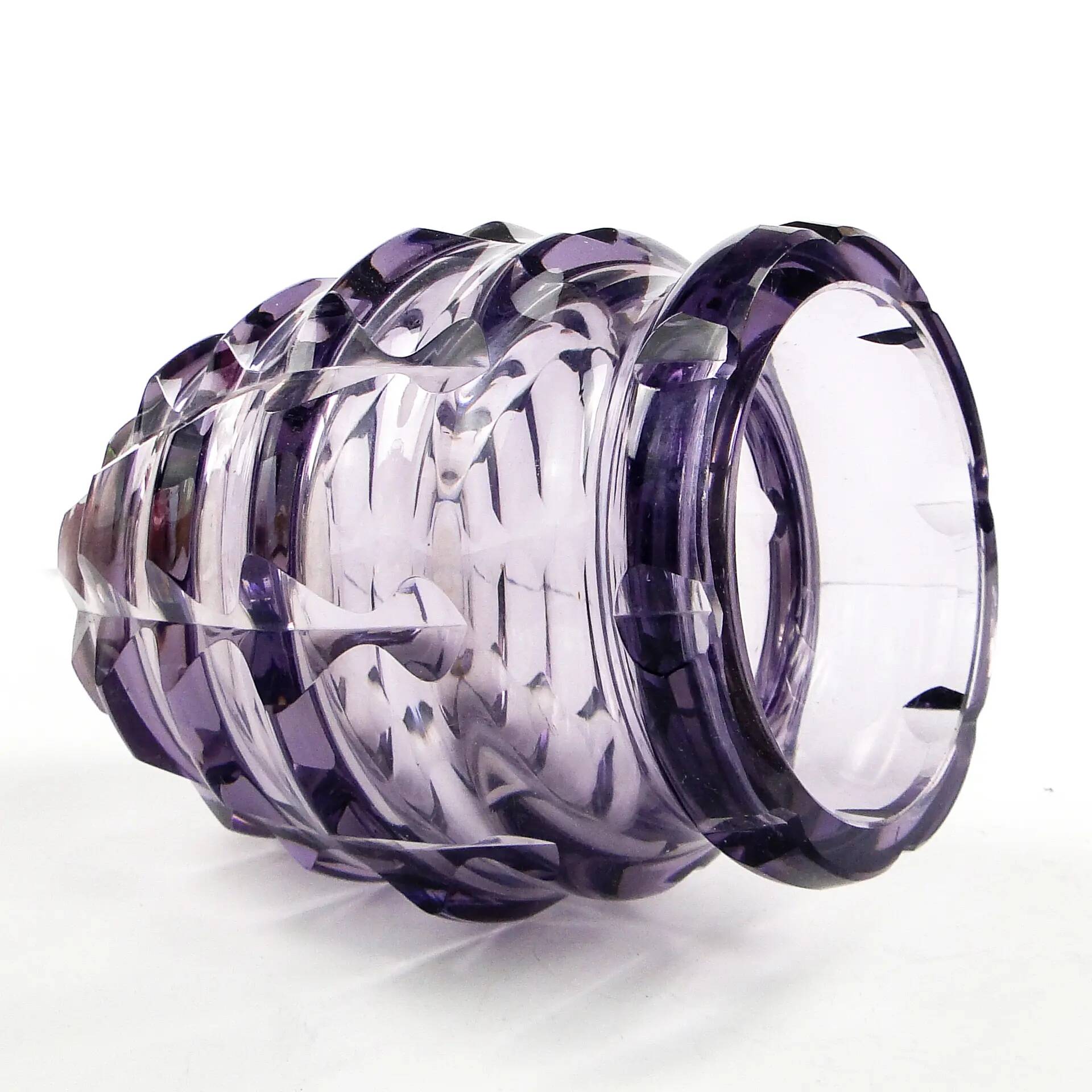 Art Deco vase, manganese crystal, Poland, 1930s