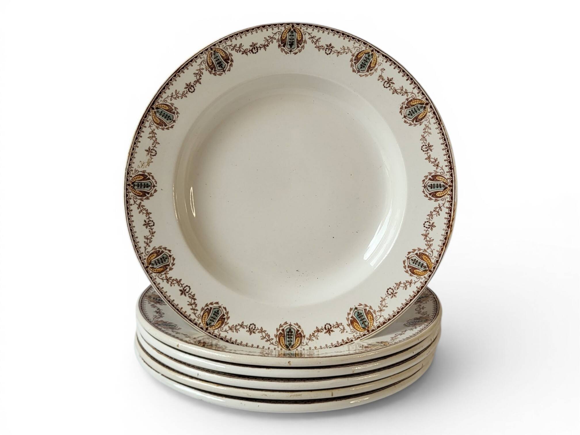 6 deep plates Léon Graves Clairefontaine