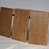 Danish dinning set of table and four chairs in oak and wool.