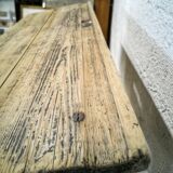 Bureau pupitre d'écolier double en bois