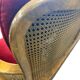 Vintage red wine baroque armchair/sofa/lounge with caning