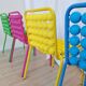 Lot de 5 chaises vintage Pop Art pour enfants : SLOG Croatie, années 1980