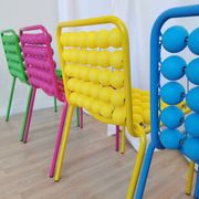 Set of 5 Vintage Pop Art Kids Chairs: SLOG Croatia 1980s