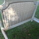 Former Louis XVI bed frame patina gray