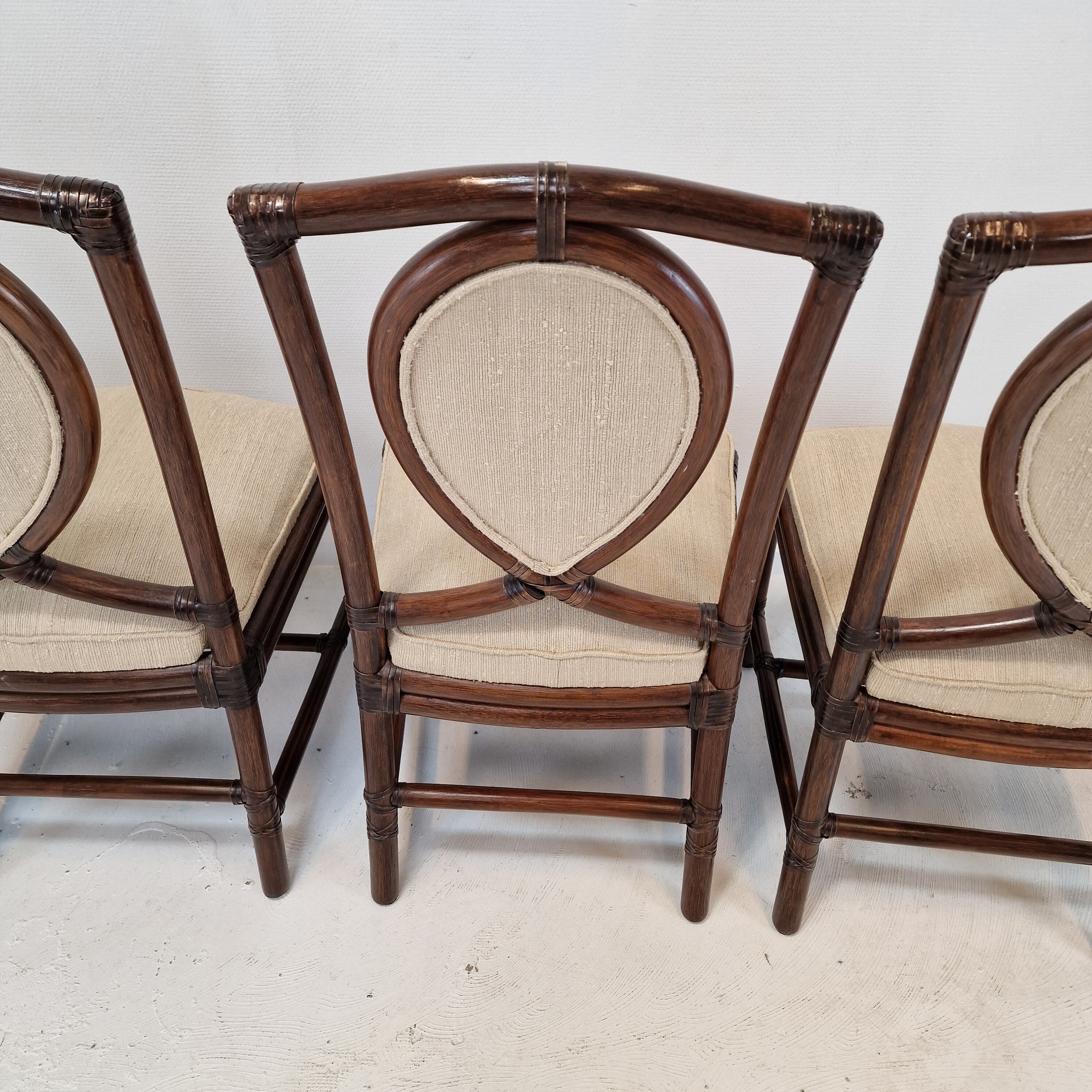 Set of 6 Bamboo Dining Chairs from Gasparucci Italo, 1970s