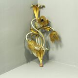 Set of 10 Wall Lights from colored hand crafted iron and Murano glass