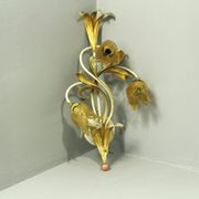 Set of 10 Wall Lights from colored hand crafted iron and Murano glass