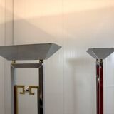 Arte Lumen floor lamps chrome & brass 1970’s, set of 2