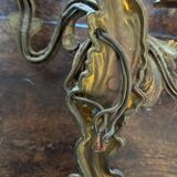 Pair of Louis XV Style wall lights in gilded bronze