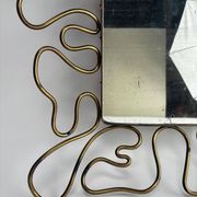 Mid-Century Brass Mirror in the style of Gio Ponti Style, Italy, 1950s
