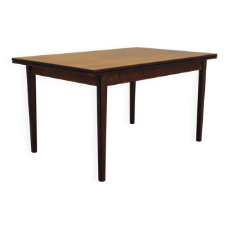 Table en palissandre, design danois, années 1970, production : Danemark