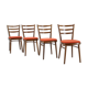 Ensemble de quatre chaises à manger Tchécoslovaquie 1965