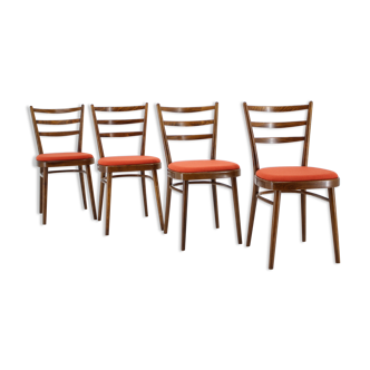 Set of four dining chairs, Czechoslovakia, 1965