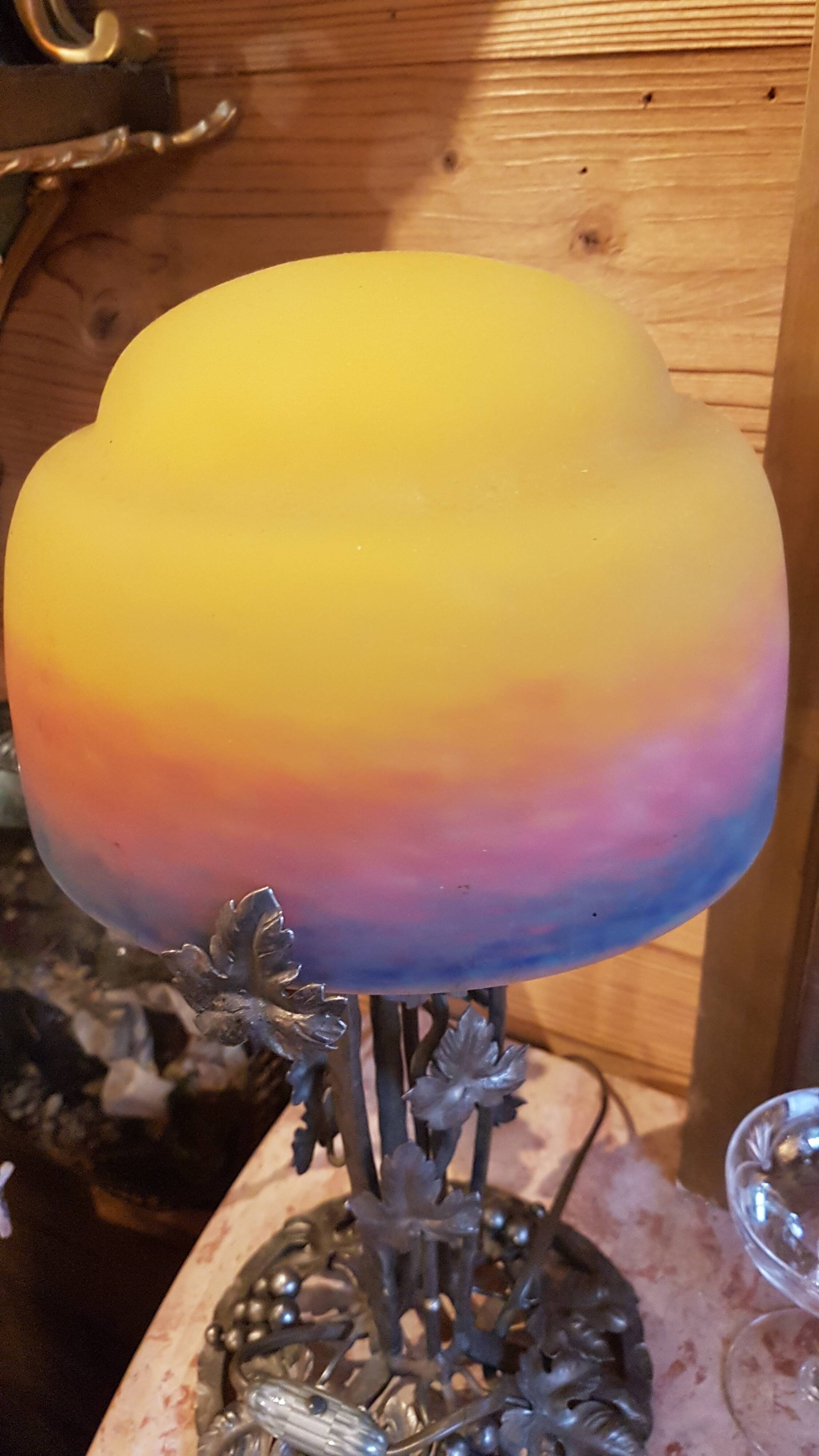 Muller Art Deco glass paste lamp