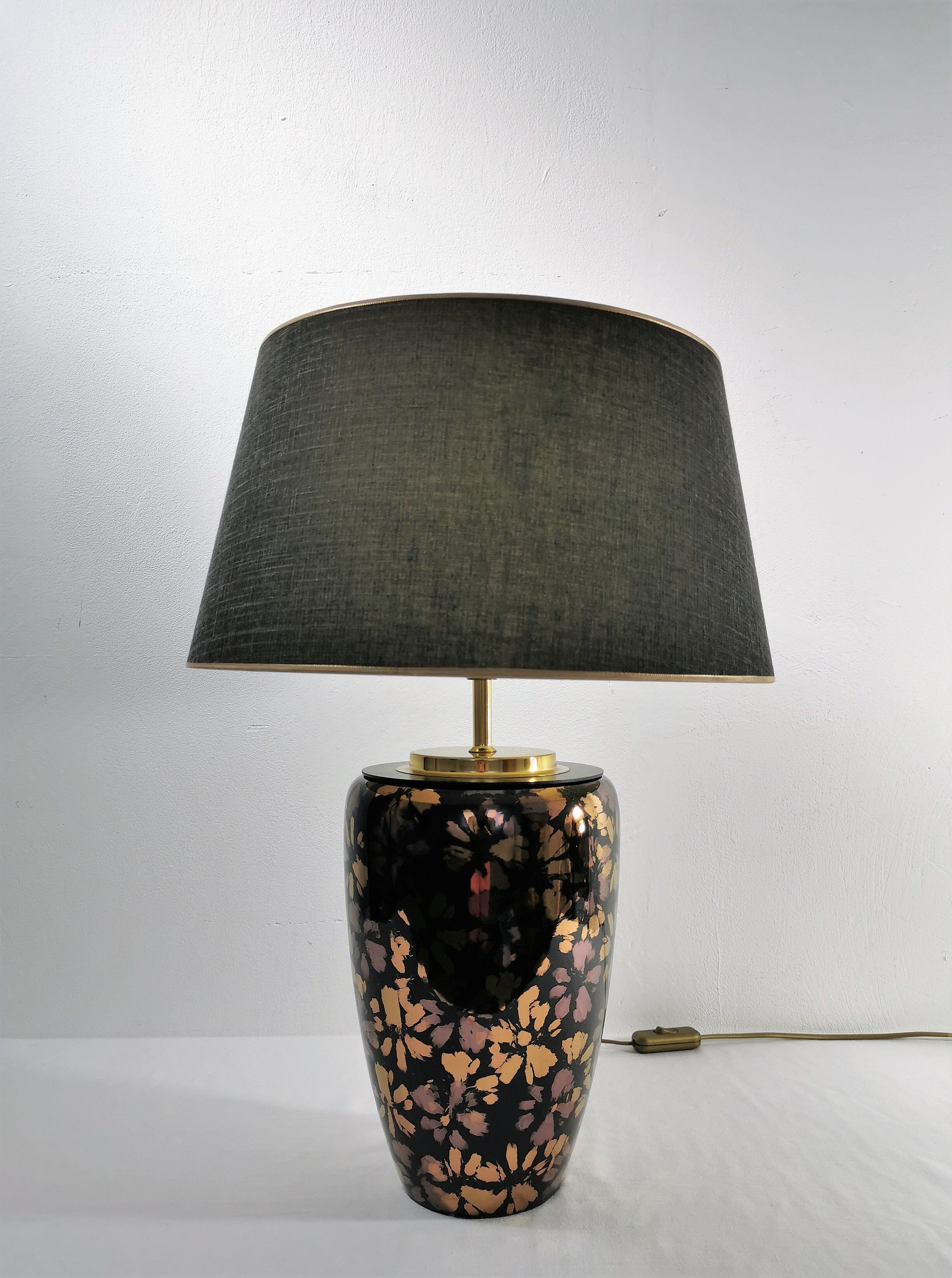 Lampe de table en céramique glamour, années 1980