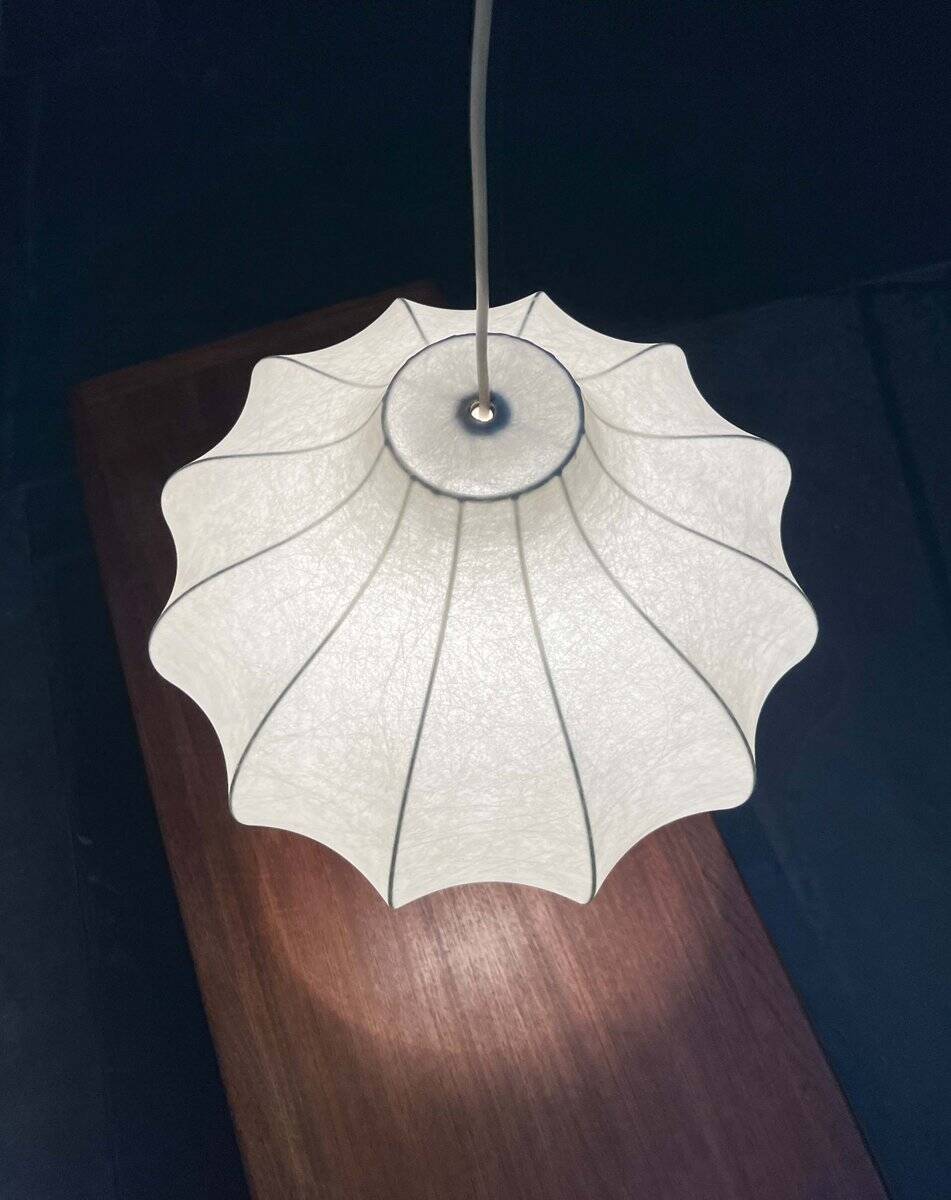 Modern mid-century Cocoon pendant lamp by Friedel Wauer for Goldkant Leuchten, 1960s.