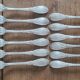 Set of 12 vintage silver-plated metal forks.