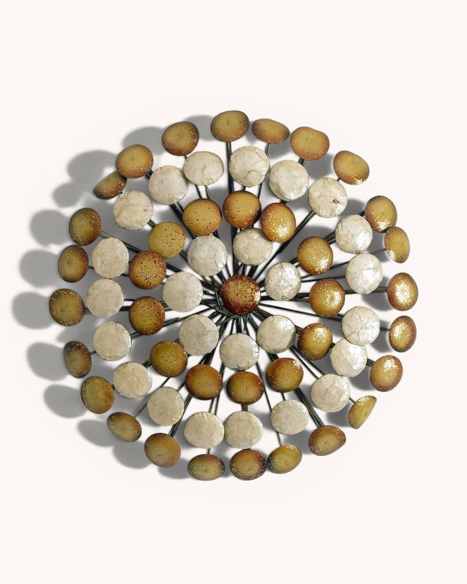 Mid-Century Enameled Metal Wall Sculpture, France, Circa 1965-1975