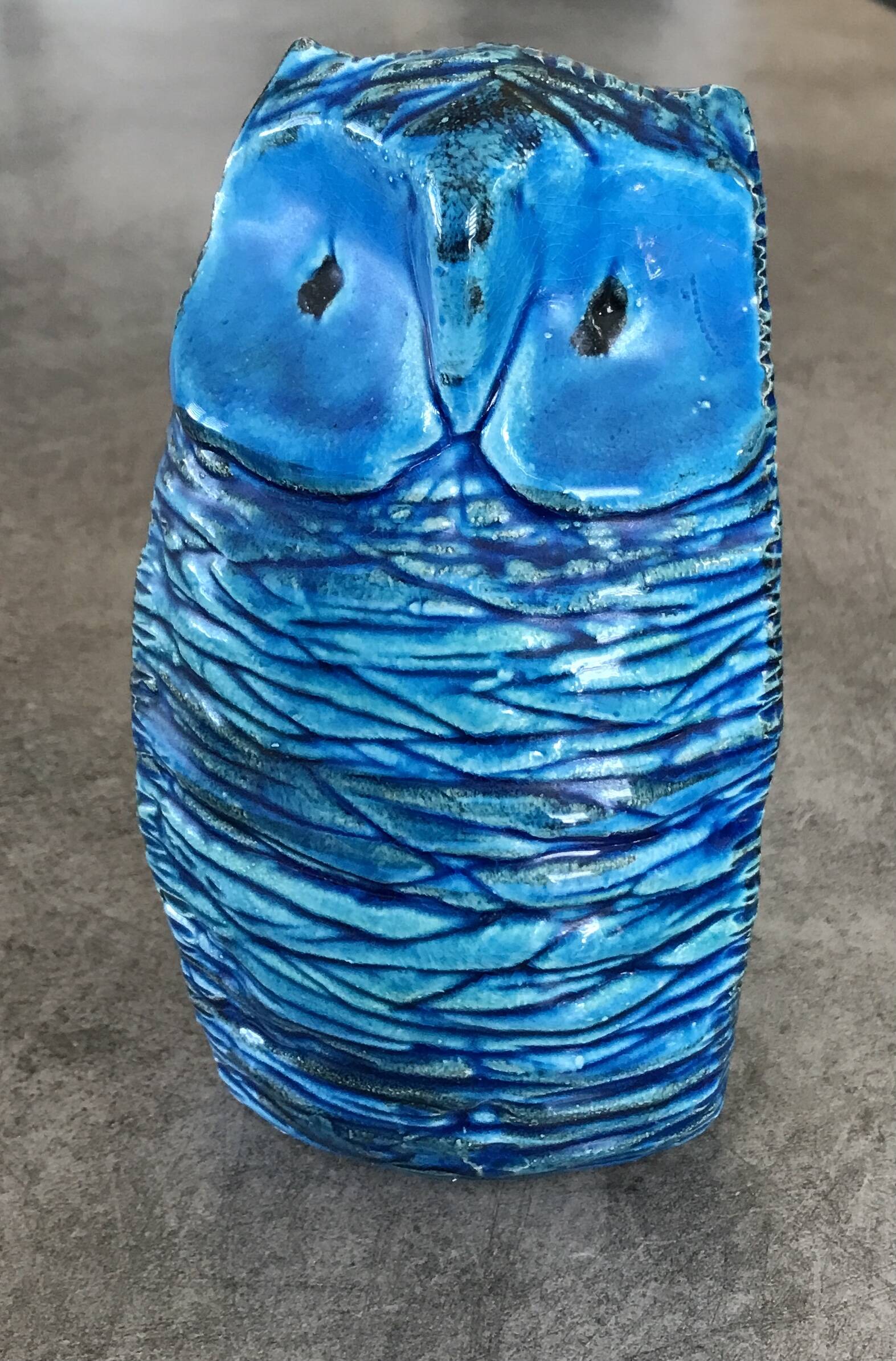 Ceramic OWL Rimini Blu by ALDO LONDI for BITOSSI, Italy