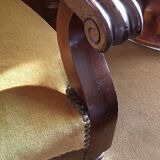 Ochre Voltaire armchair