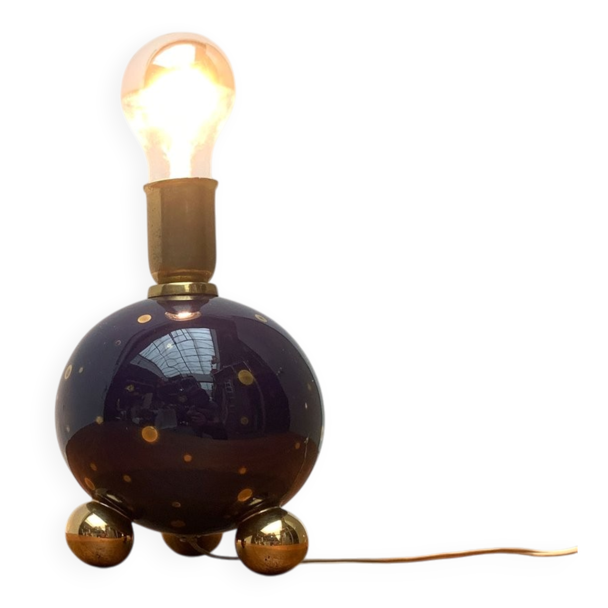 Italian table lamp from the mid-century, 1950s.