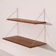 Pair of vintage Danish teak shelves 1960