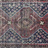 Carpet old persian hand made ghashghai wool 97 x 152 cm
