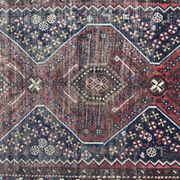 Carpet old persian hand made ghashghai wool 97 x 152 cm