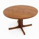 Vintage Danish round extendable dining table from the 1960s, Denmark.