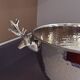 Vintage Silver Plate Bowl, Ice Bucket, European Decorative Bowl in the Shape of a Deer Head