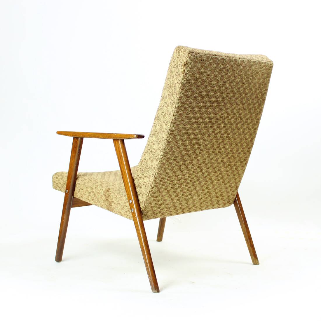 Midcentury Easy Chair In Oak, Czechoslovakia 1960s