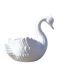 vintage white ceramic swan cache-pot / animal-shaped empty pocket